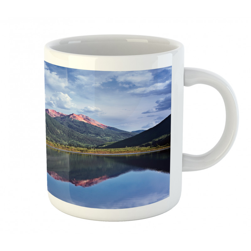 Red Iron Peaks on Lake Mug