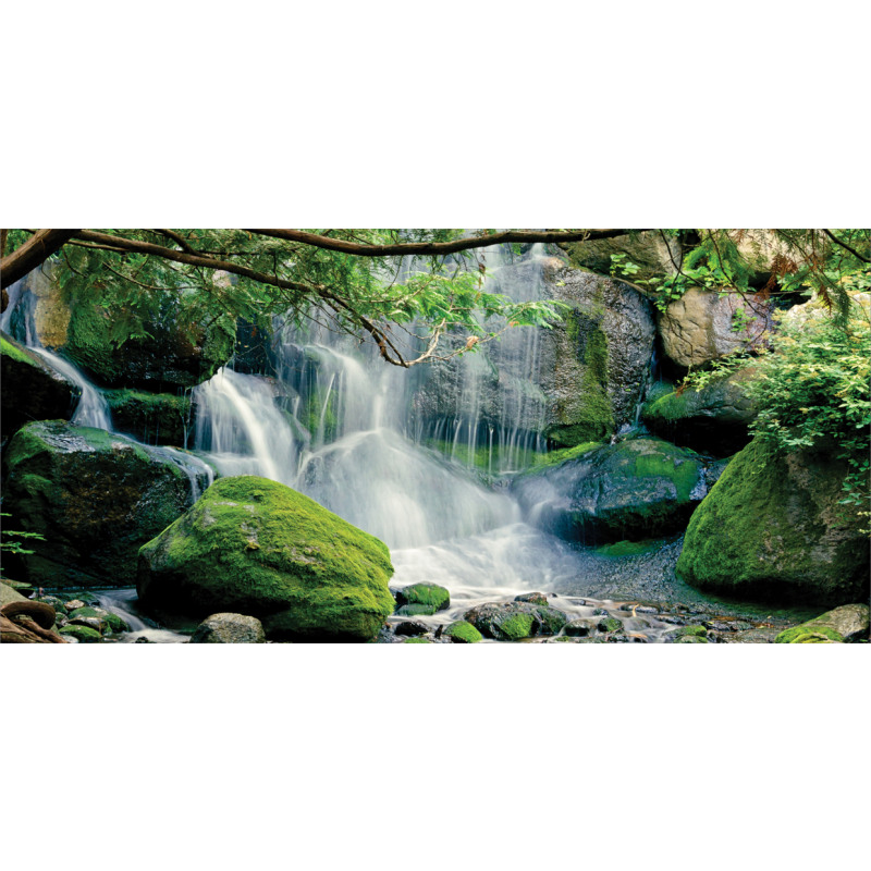 Waterfall Flows Rocks Mug