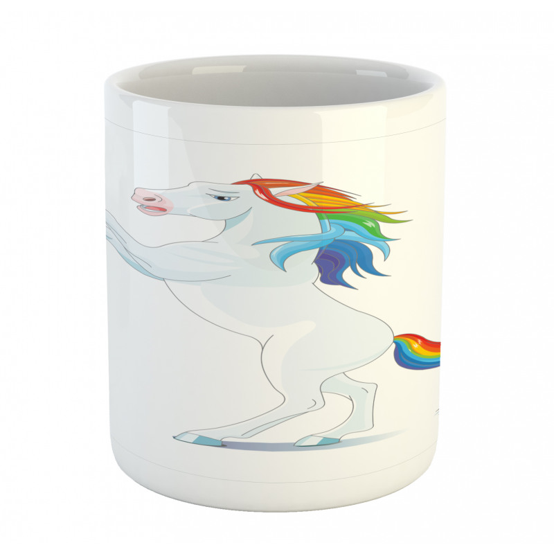 Reared up Horse Rainbow Mane Mug