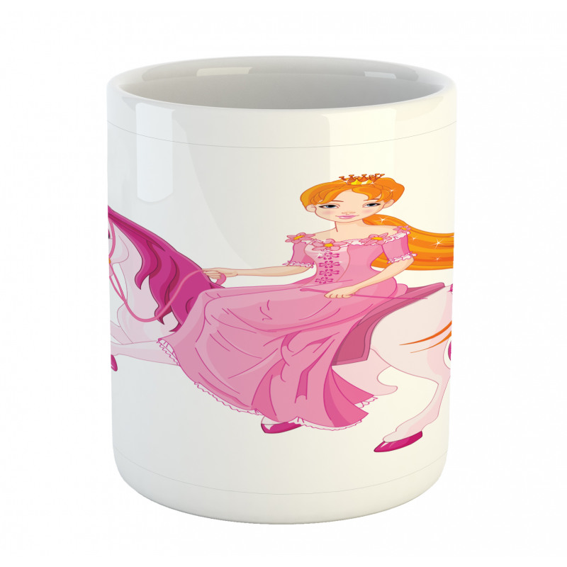 Princess on Pinkish Mane Horse Mug