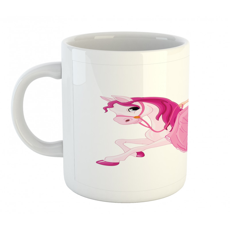 Princess on Pinkish Mane Horse Mug