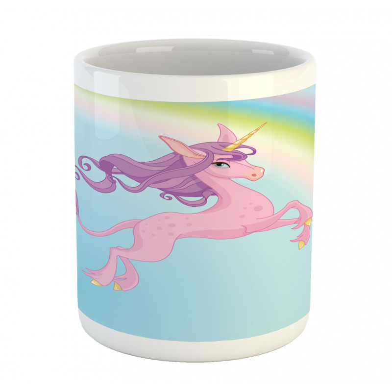 Unicorn and Pastel Rainbow Mug