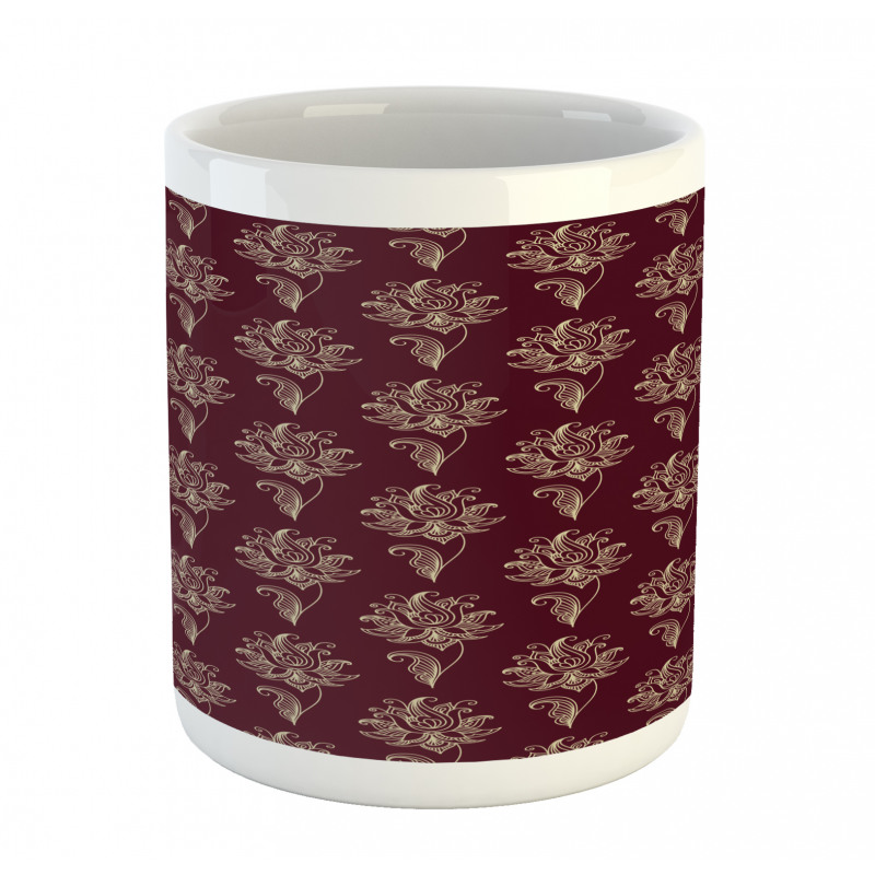 Damask Style Motifs Graphic Mug