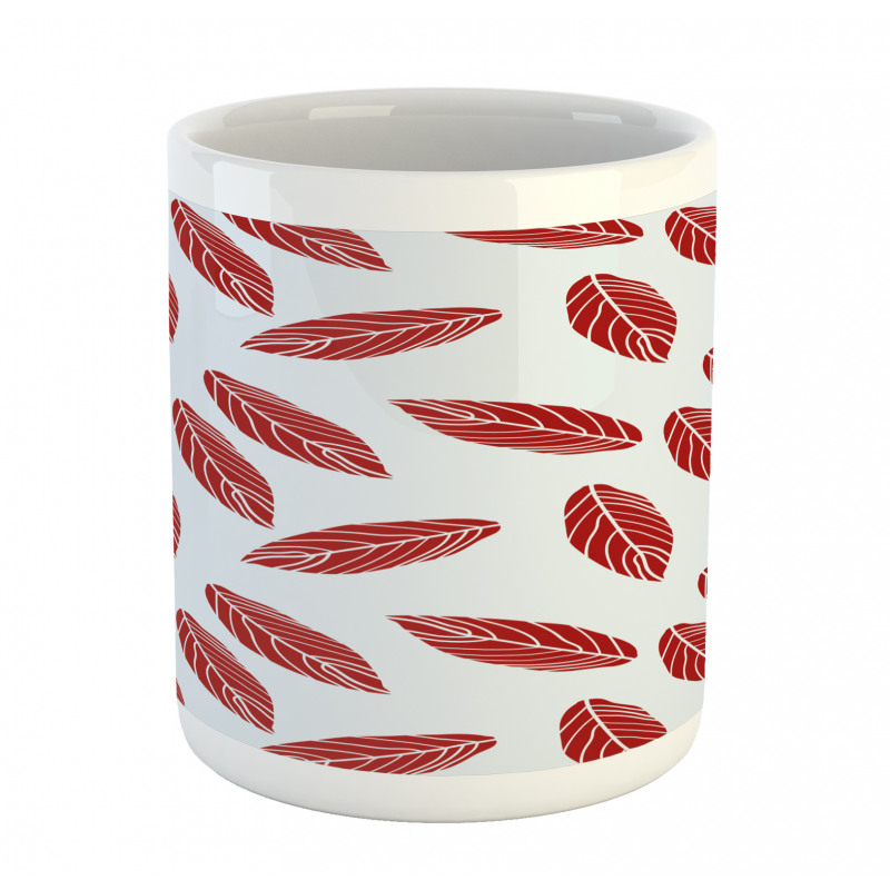 Modern Abstract Leaf Motif Mug