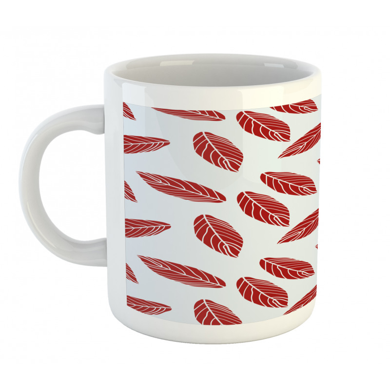 Modern Abstract Leaf Motif Mug