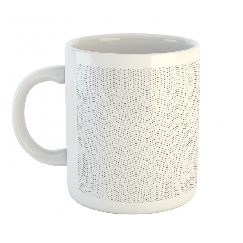 Repeated Dotted Lines Mug