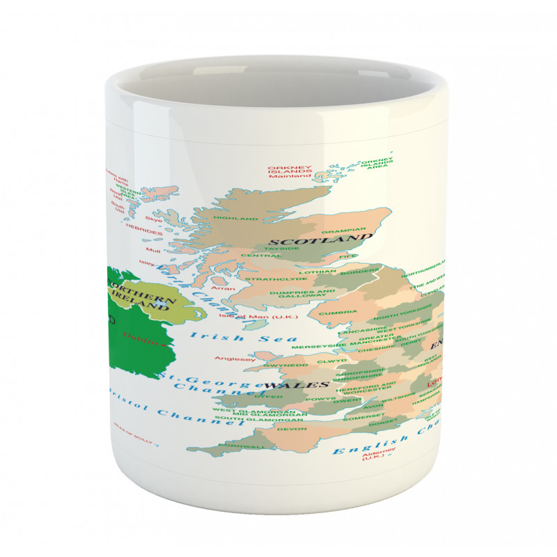 Country Names and Seas Mug