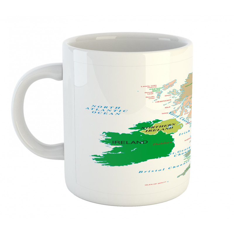 Country Names and Seas Mug