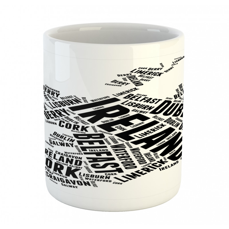 Modern City Names Theme Mug