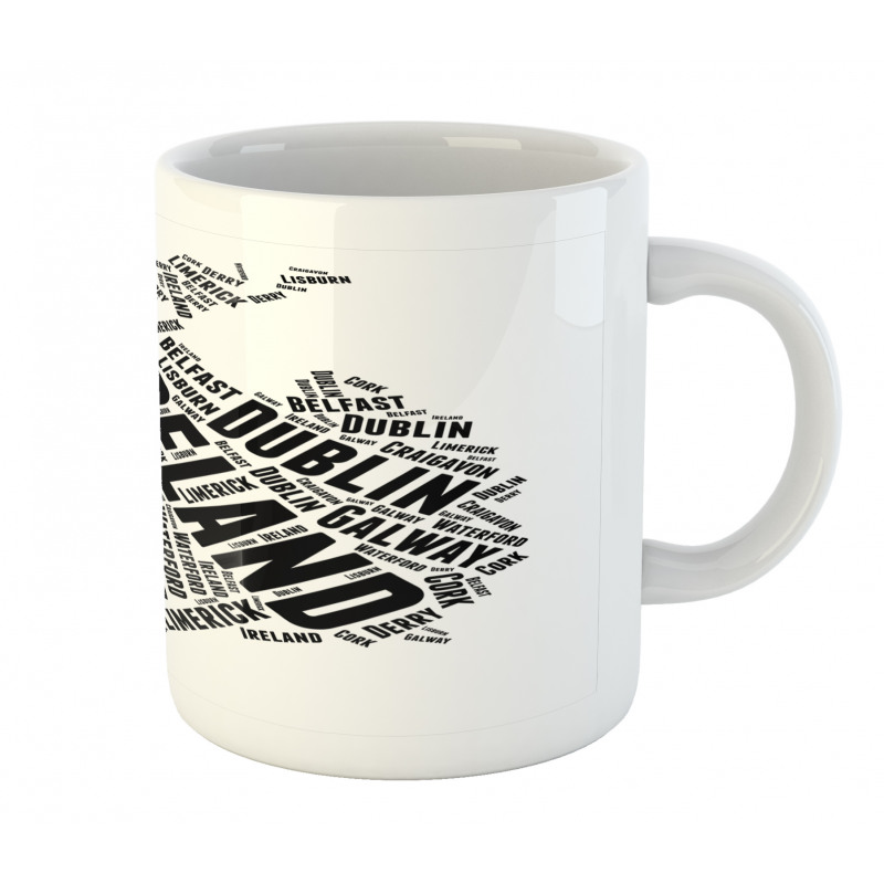 Modern City Names Theme Mug