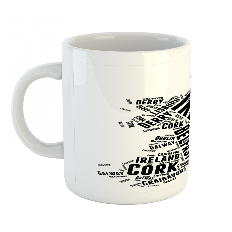 Modern City Names Theme Mug