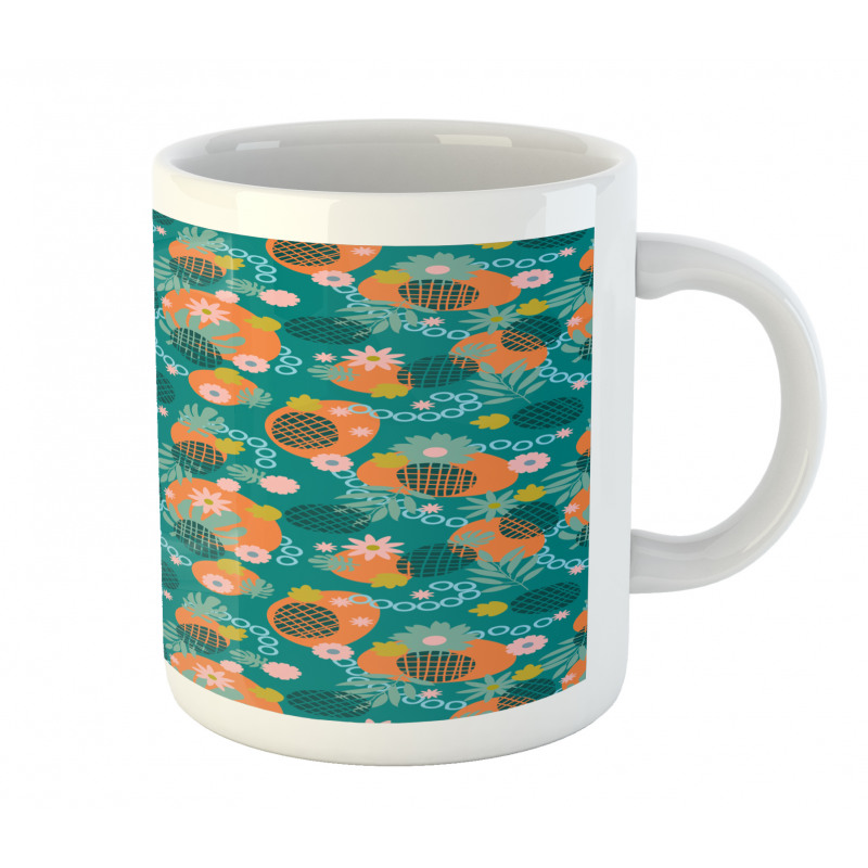 Abstract Monstera Leaves Mug