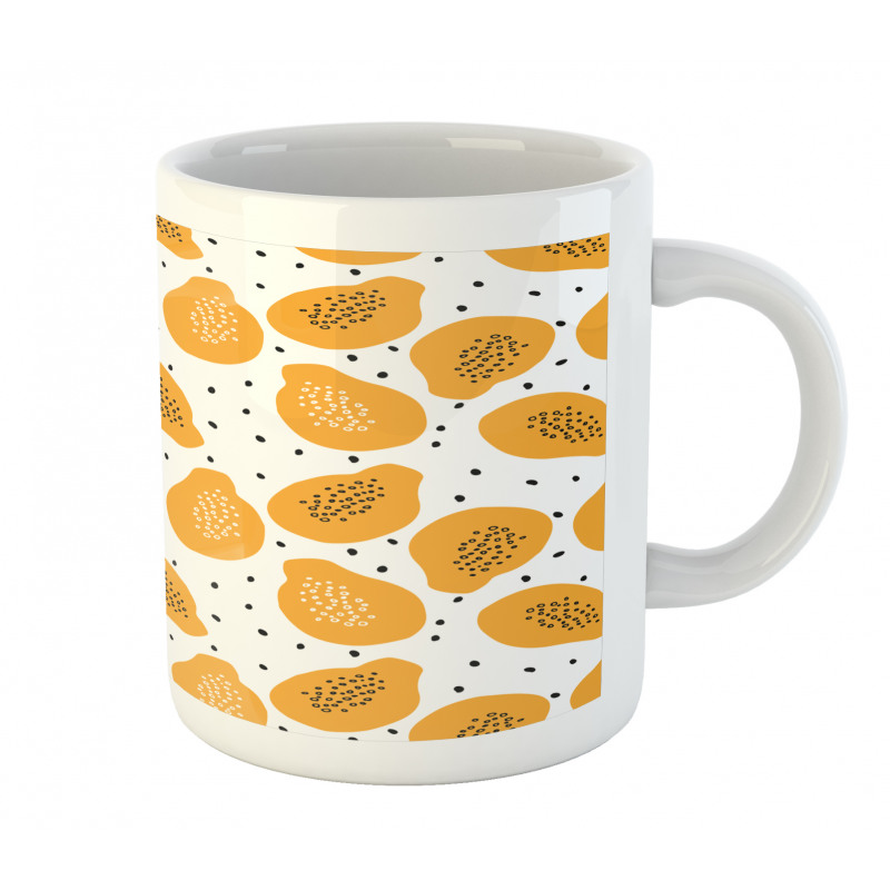 Papaya and Seeds Art Mug