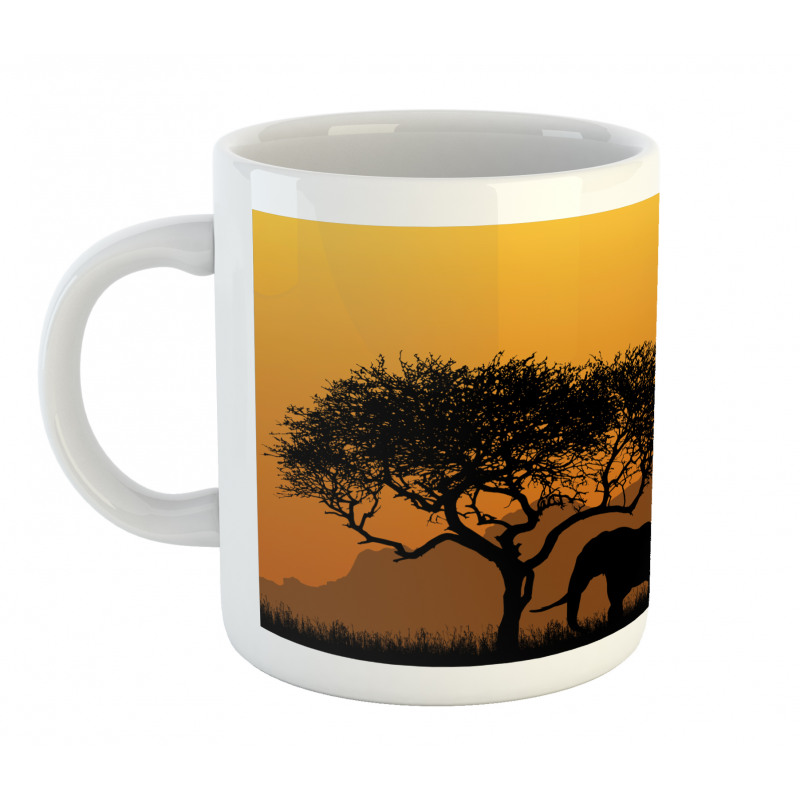 African Silhouette Nature Mug