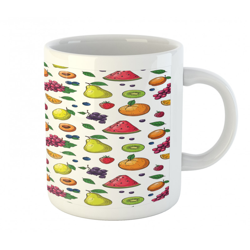 Grapes Kiwi Orange Lemon Mug