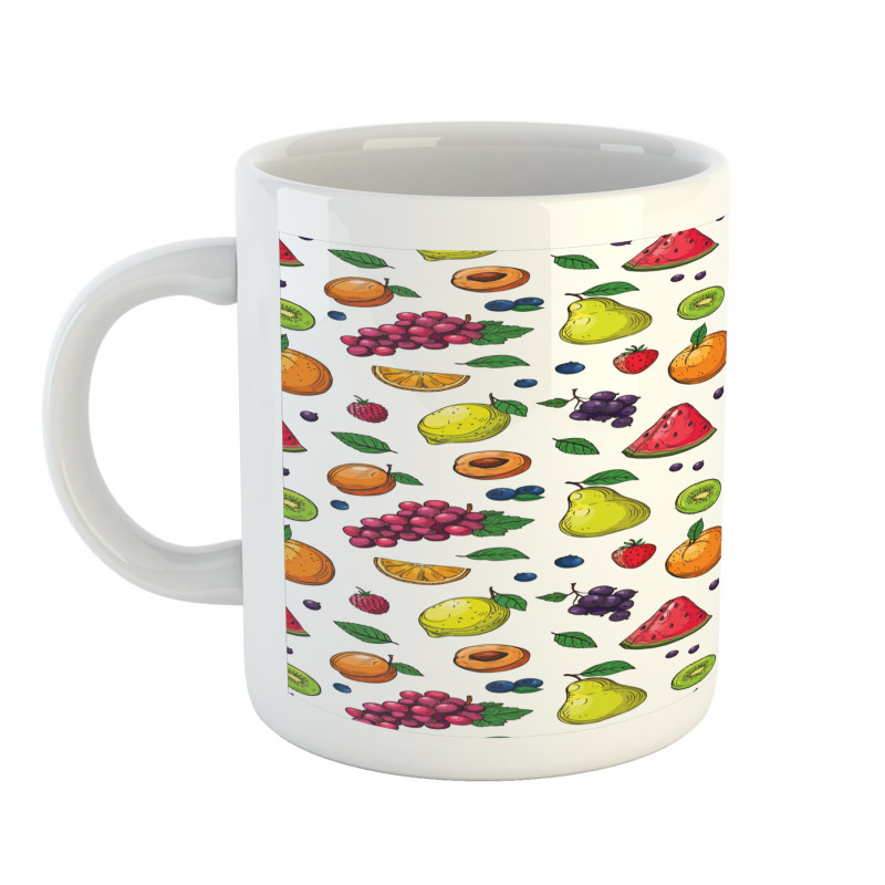 Grapes Kiwi Orange Lemon Mug