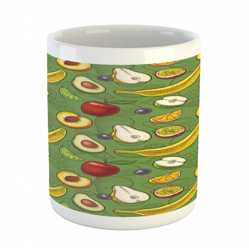 Avocado Apples Banana Lime Mug