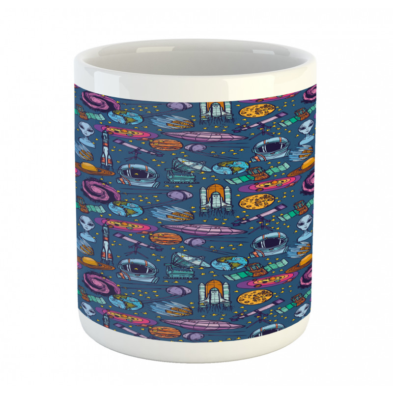 Hand Drawn Outer Space Mug