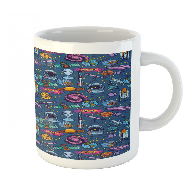 Hand Drawn Outer Space Mug