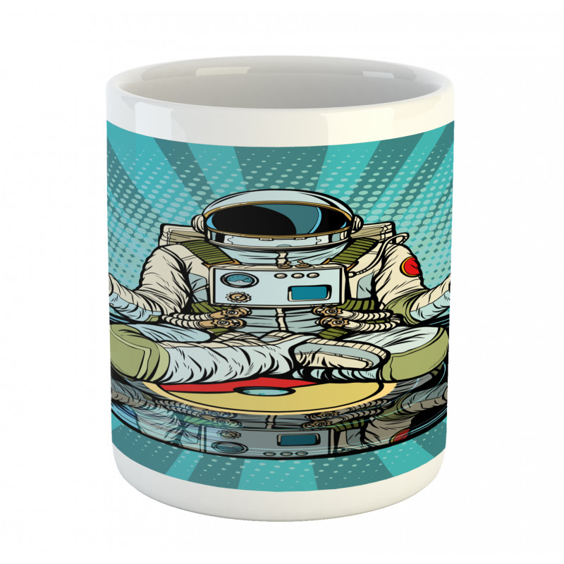 Funny Spaceman Doing Yoga Mug