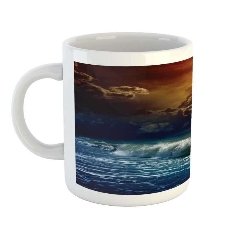 Ocean Wild Fire Waves Mug