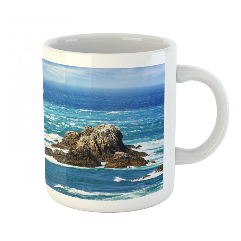 Daytime Wavy Rocky Sea Mug