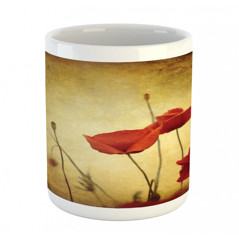 Poppy Flowers Bohemian Mug