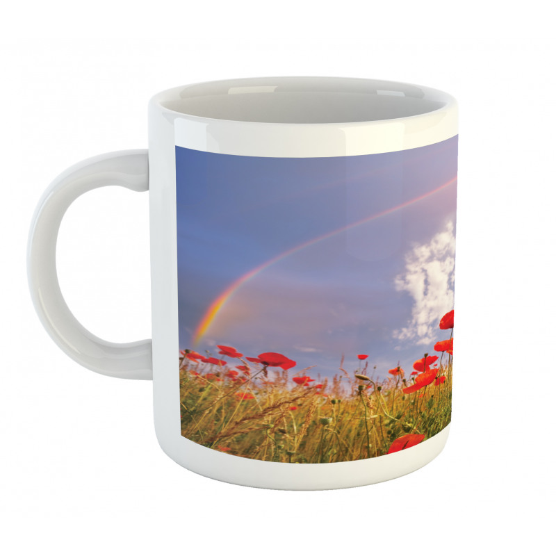 Poppy Flowers on Meadow Mug