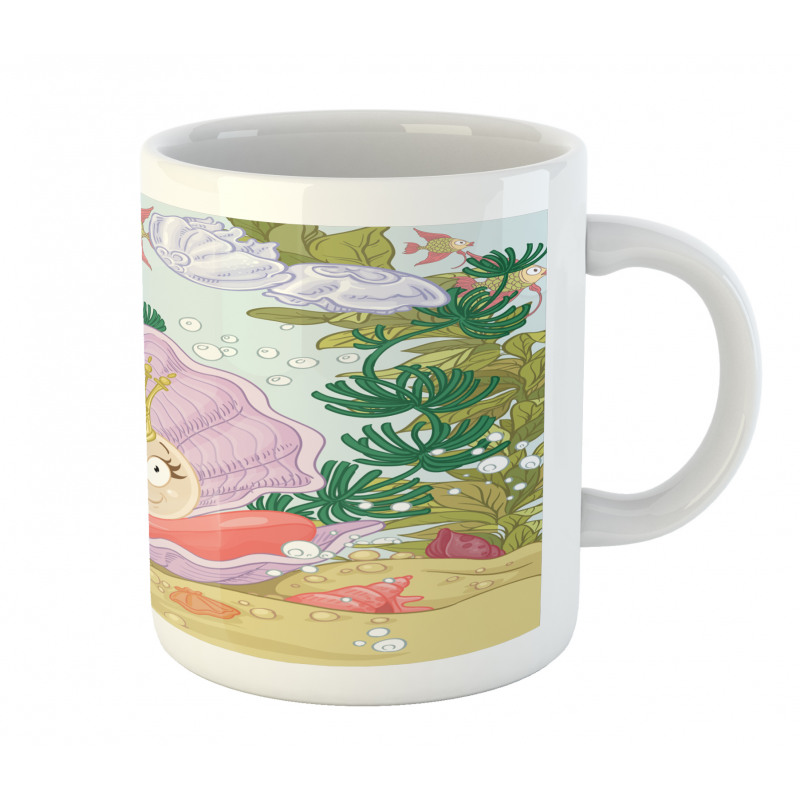 Cartoon Pearl on Shell Mug