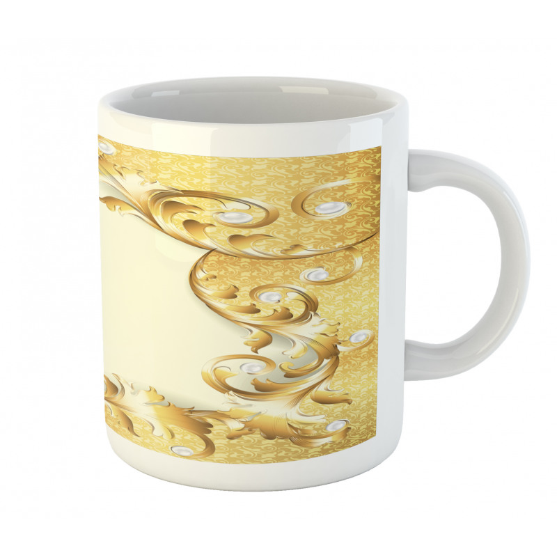 Golden Floral Ornament Mug