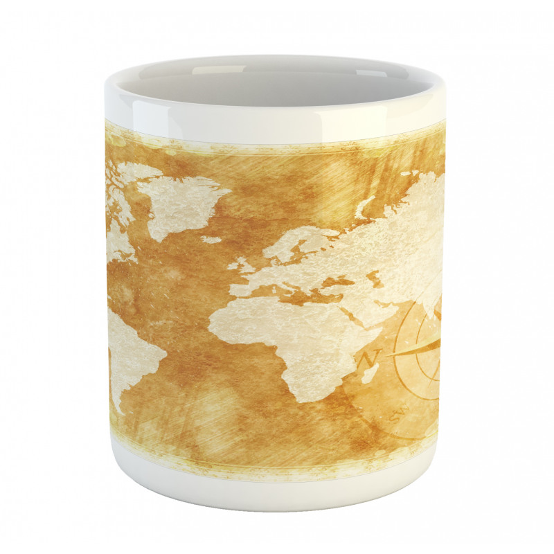 Old Fashioned World Map Mug