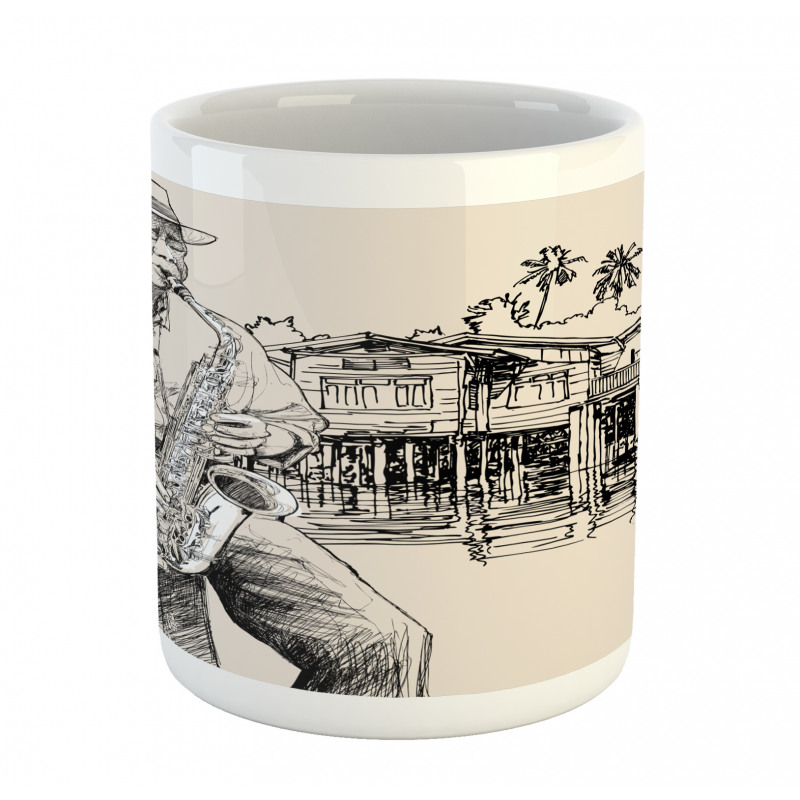 River Bank Palm Trees Mug