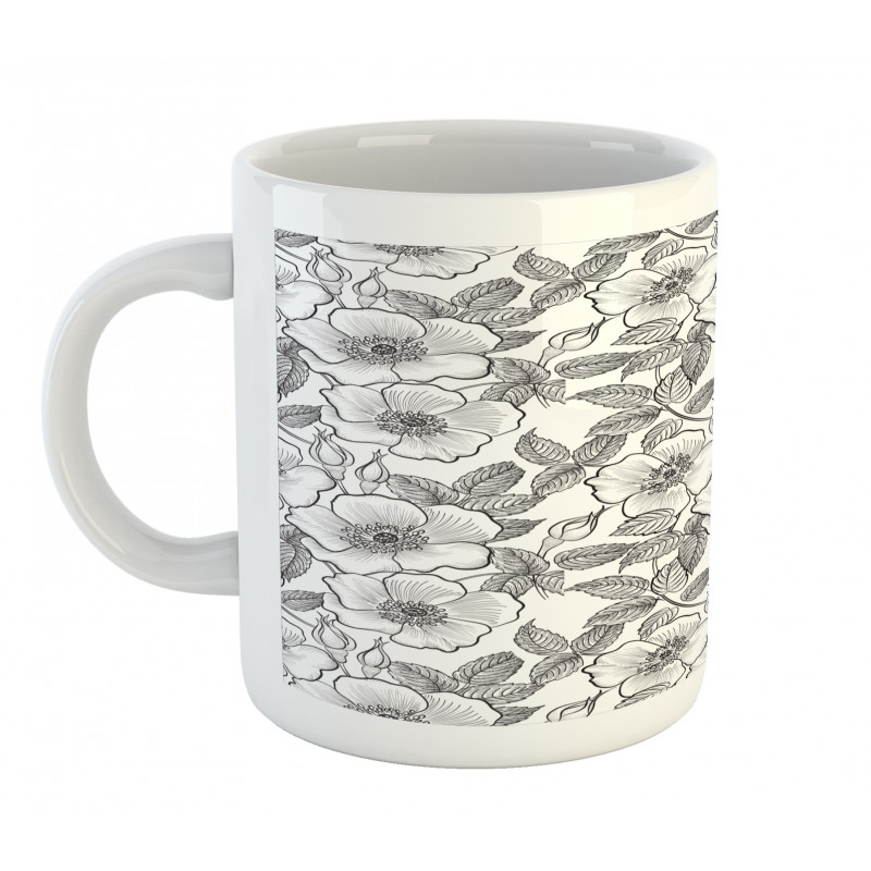 Budding Blossoming Flowers Mug