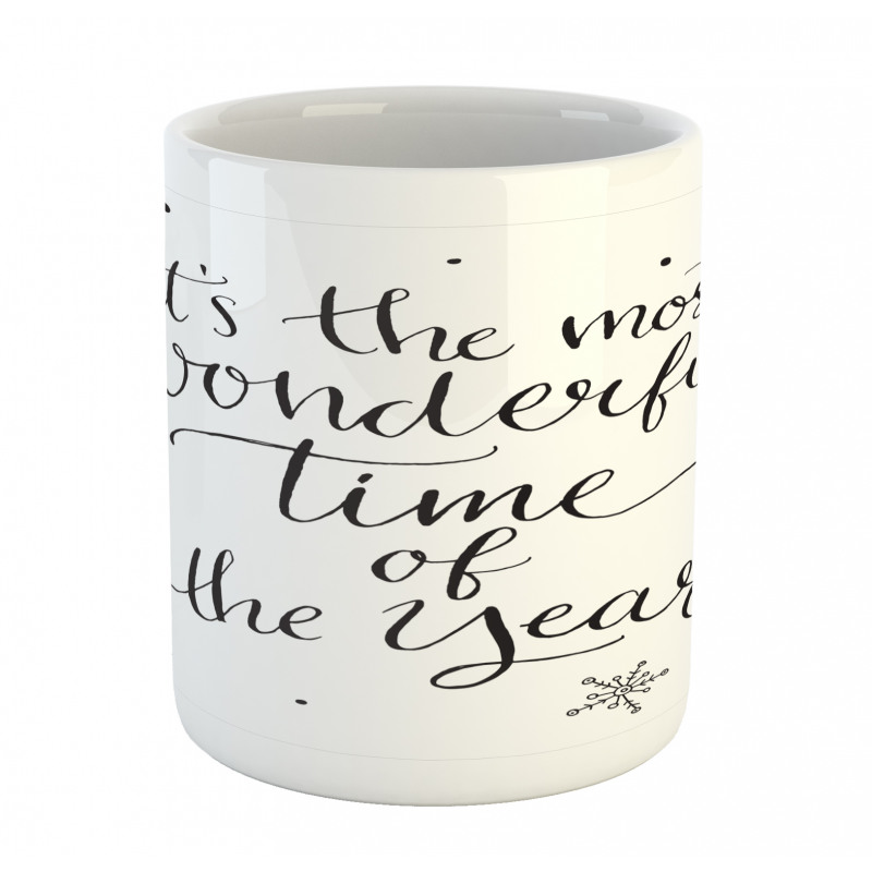 Christmas Cheer Typography Mug