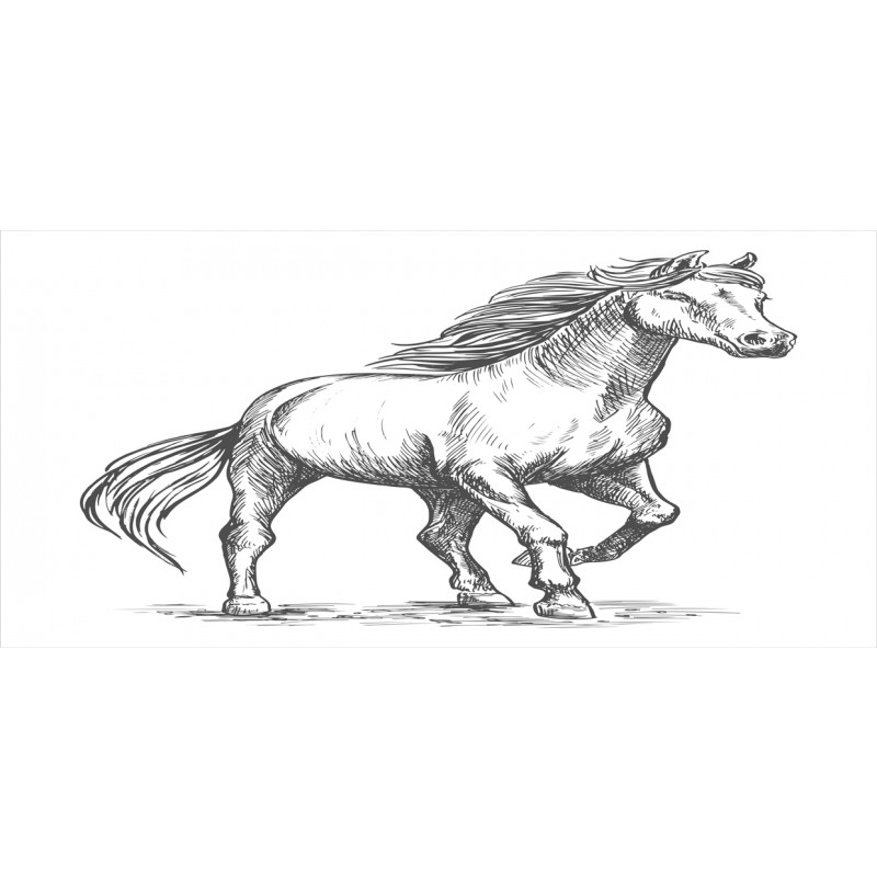 Sketchy Graphic of a Horse Mug