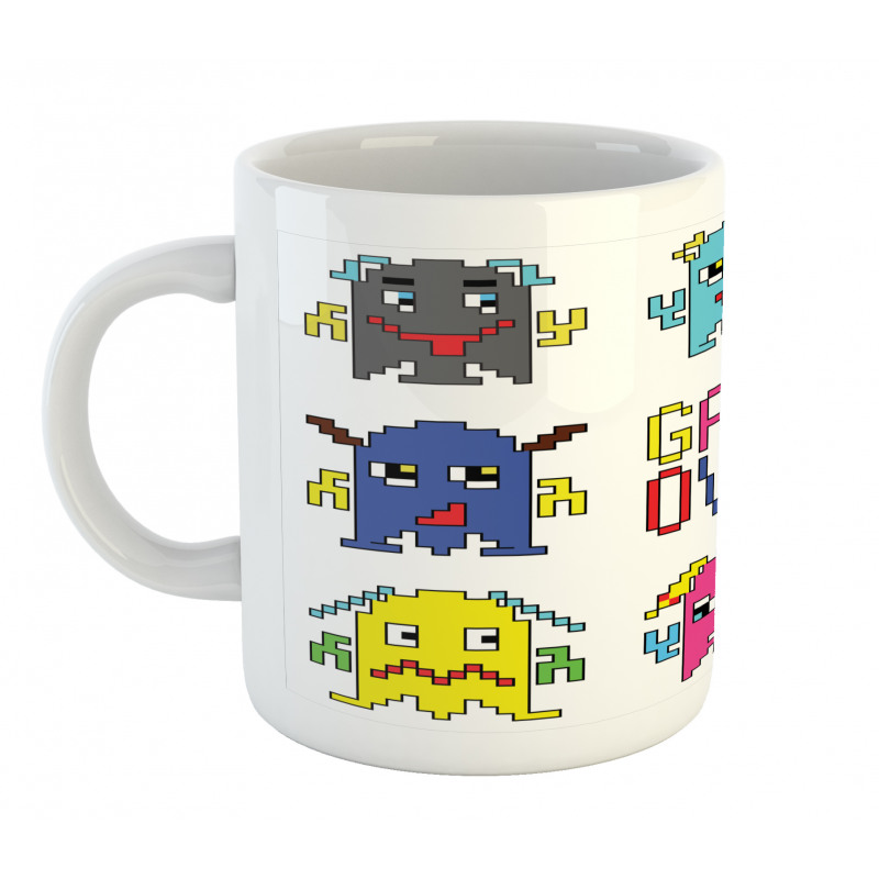 Pixel Robot Emotion Mug