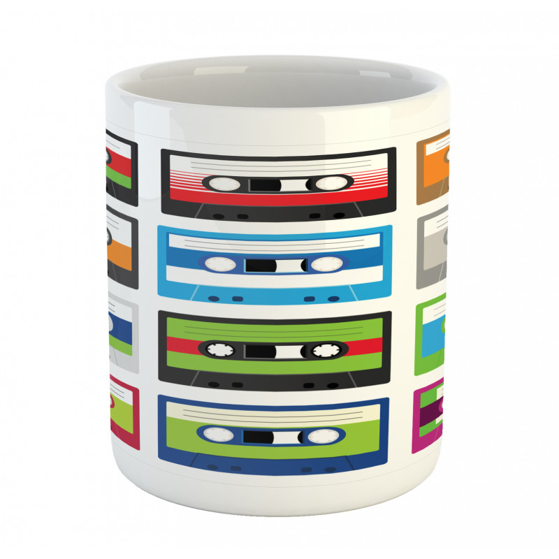 Retro Cassette Collage Mug