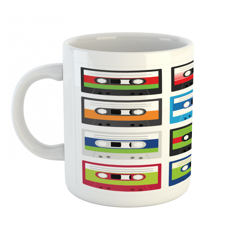 Retro Cassette Collage Mug