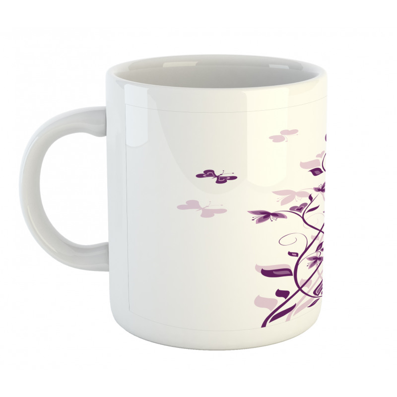 Violet Tree Blossoms Mug