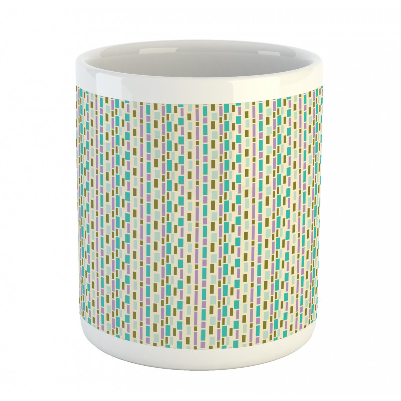 Vertical Irregular Bars Motif Mug