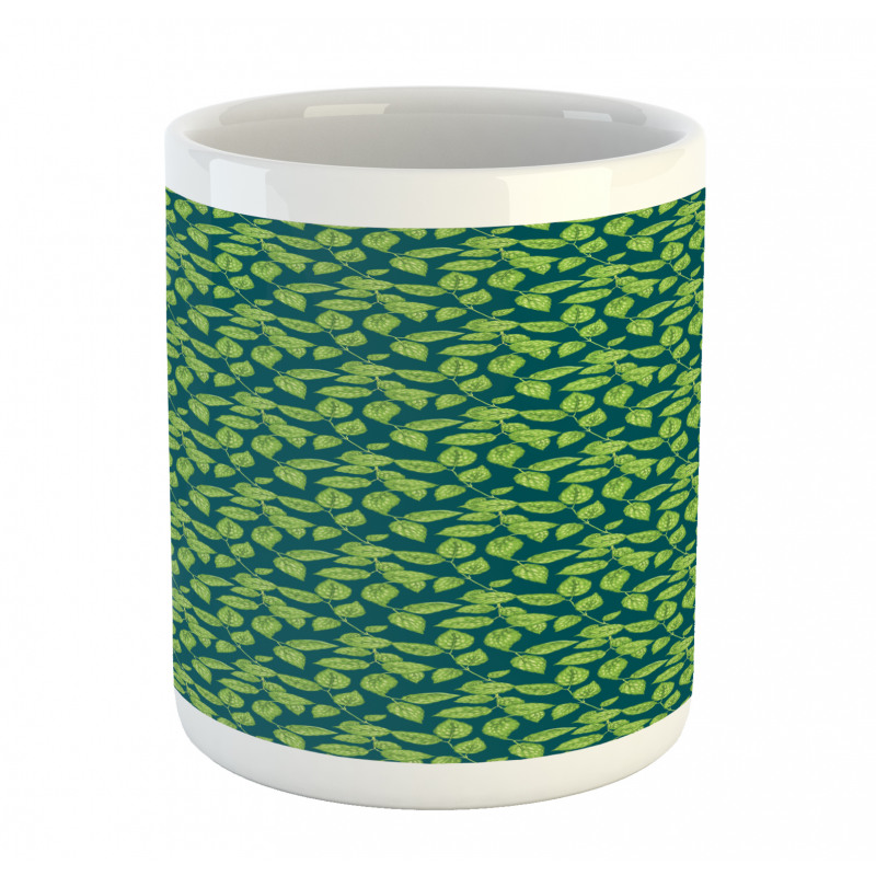 Jasmine Bush Leaves Art Mug