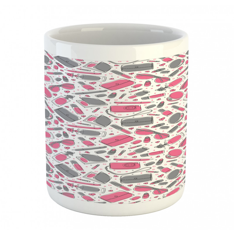 Lipstick Purse Powder Dots Mug