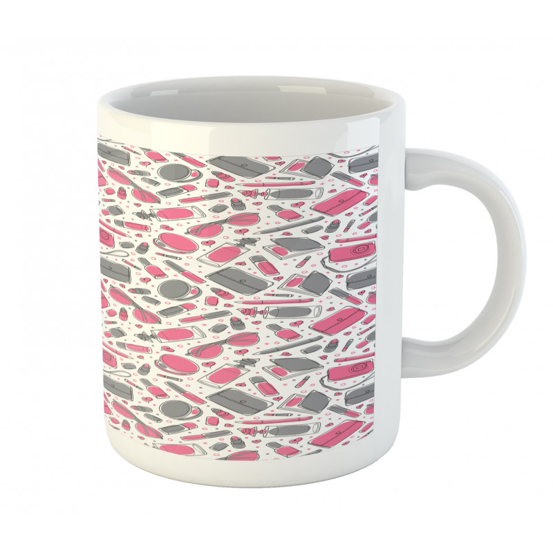 Lipstick Purse Powder Dots Mug