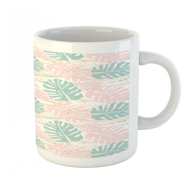 Bicolour Monstera Leaves Mug