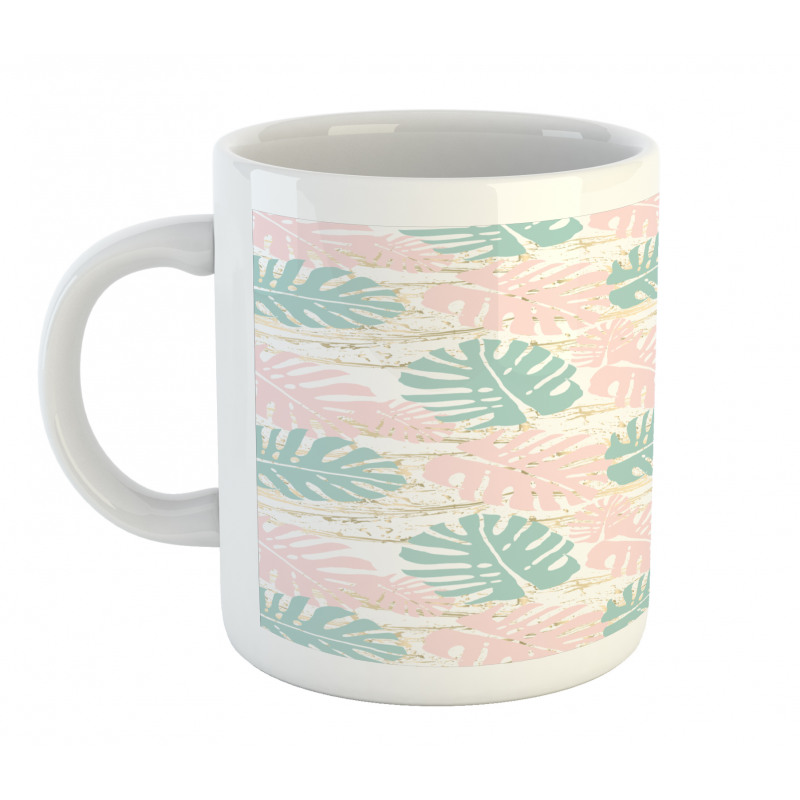 Bicolour Monstera Leaves Mug