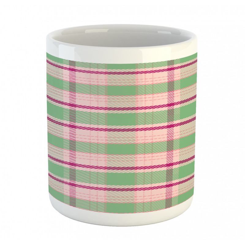 Symmetric Plaid Graphic Mug