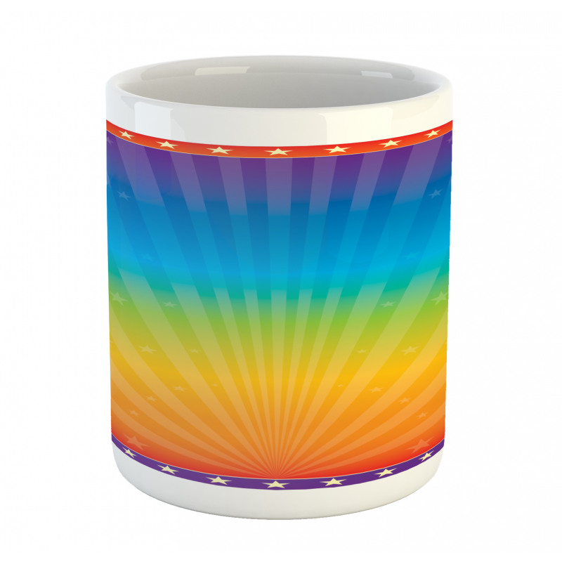 Retro Rainbow Colored Frame Mug