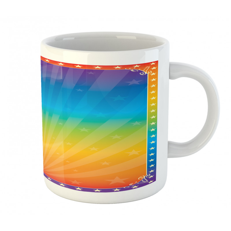 Retro Rainbow Colored Frame Mug