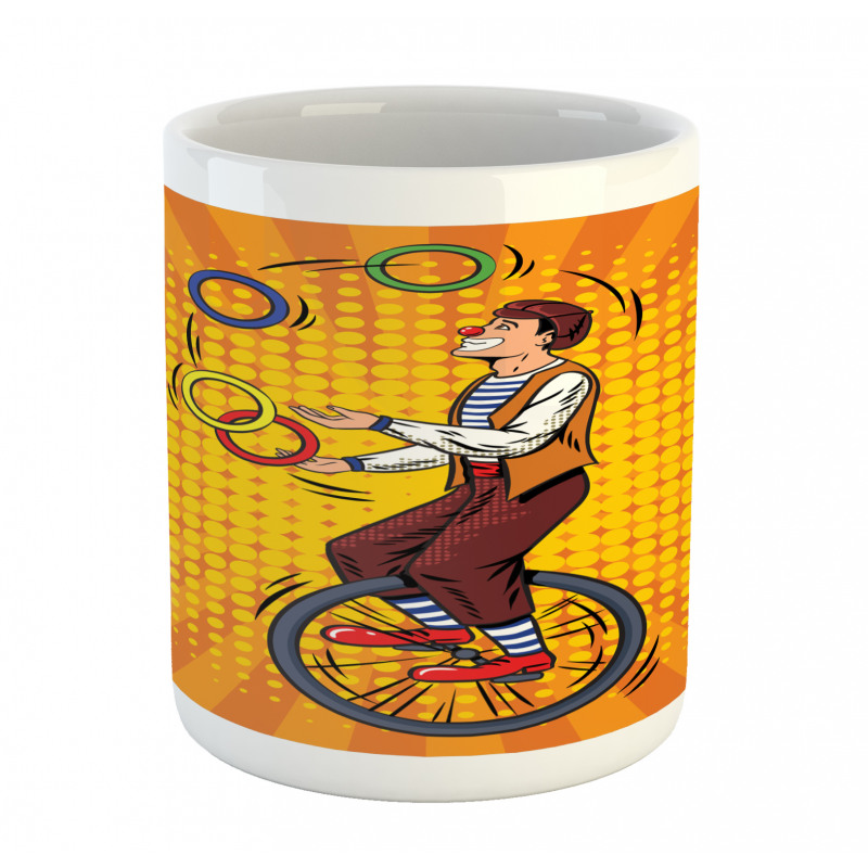 Disc Juggler Man on Unicycle Mug