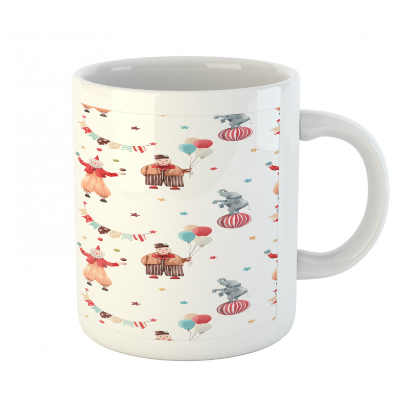 Watercolor Nursery Clowns Mug